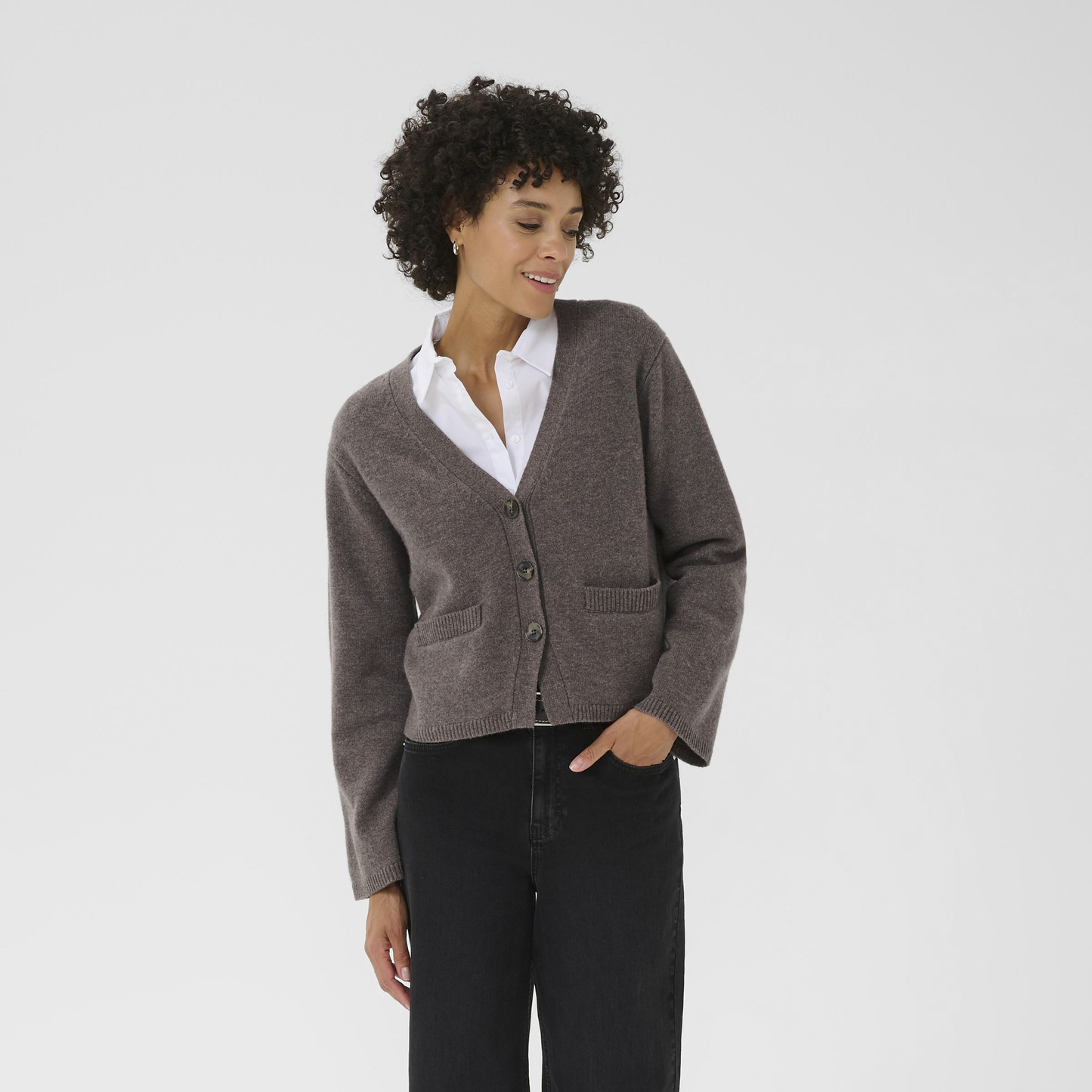 Part Two Sveva Cardigan, Falcon Melange