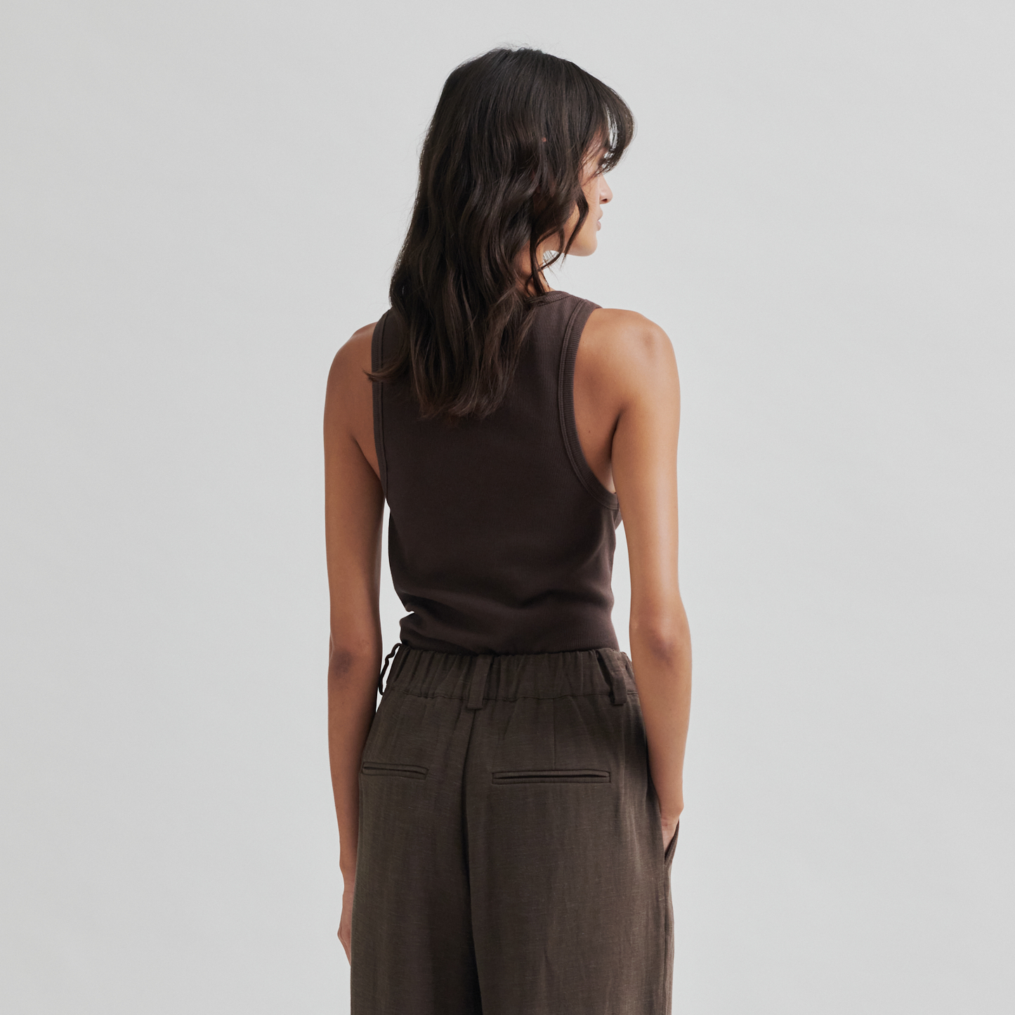 Second Female Gelina Tank Top, Chocolate Brown
