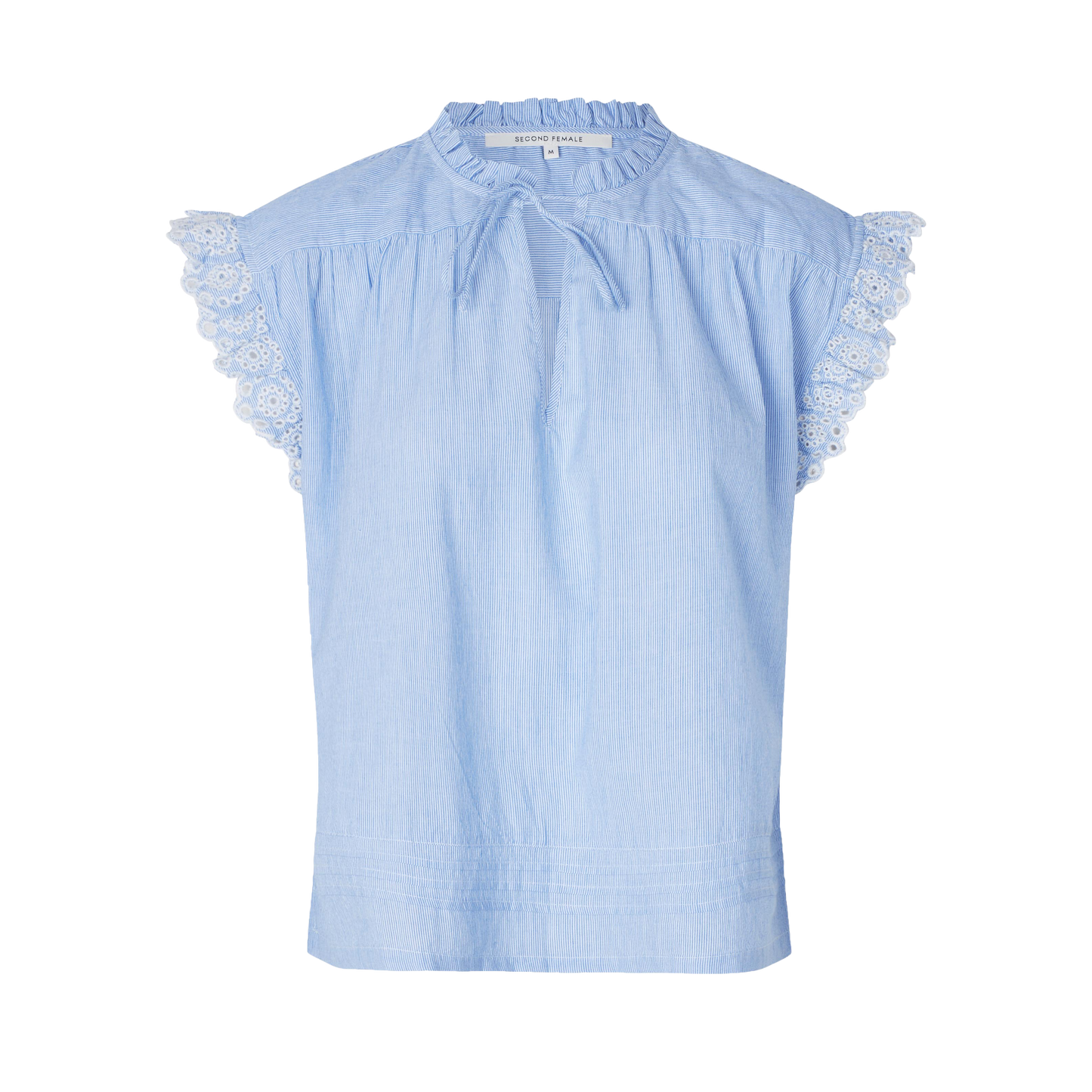 Second Female Laure Top, Light Blue Stripe