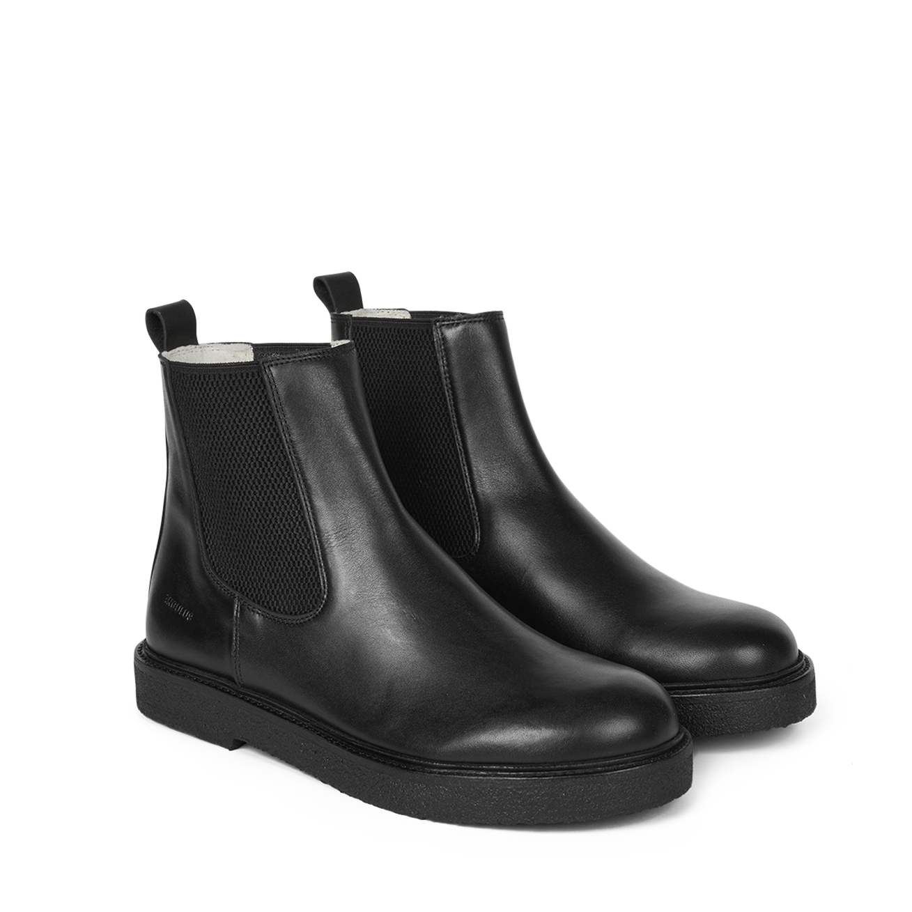 Angulus 7761-101-7875 Chelsea støvle med uldfoer, Black