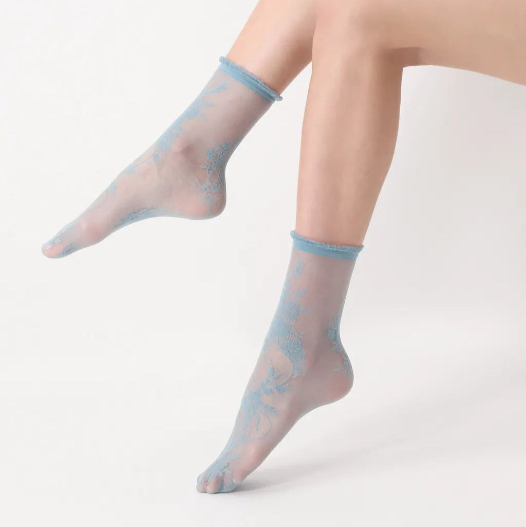 Oroblu Lacelike sock 30, Ocean 30