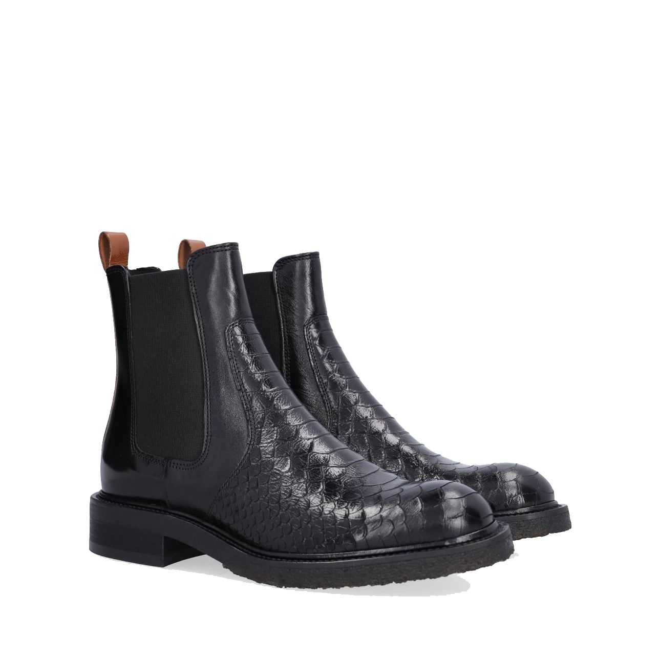 Billi Bi A7118 Støvle, Black pyton/palisandro