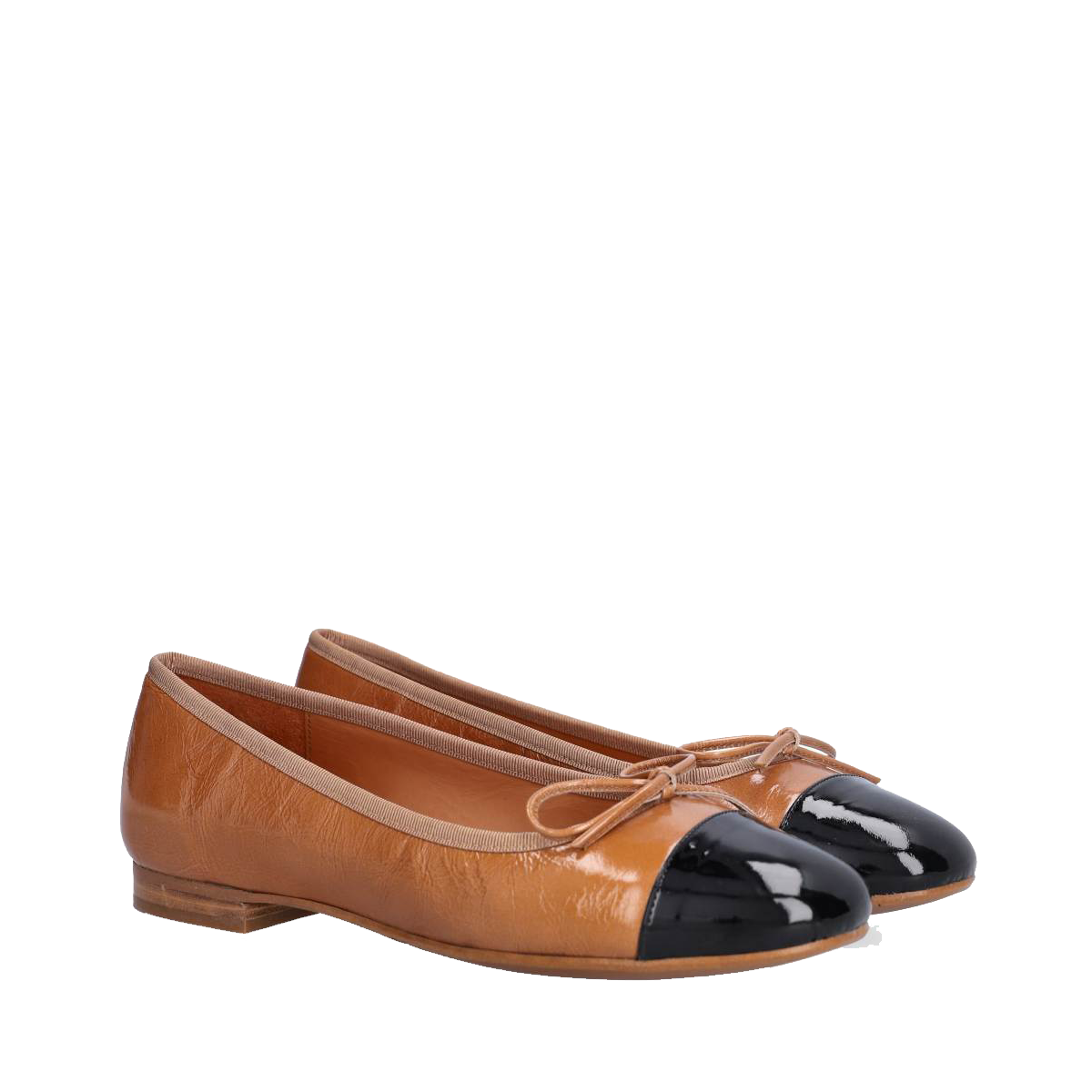 Billi Bi A8041 Håndlavet ballerina, Black patent/Cammeo