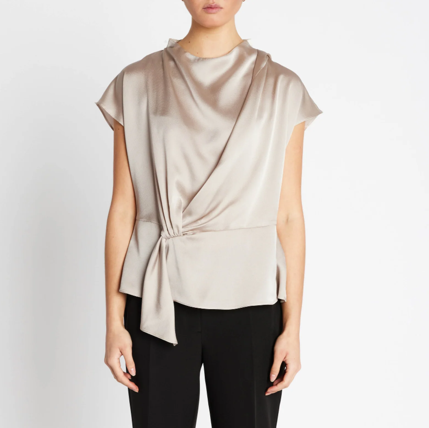 Bruuns Bazaar Acacia Tinja Bluse, Silver Cloud
