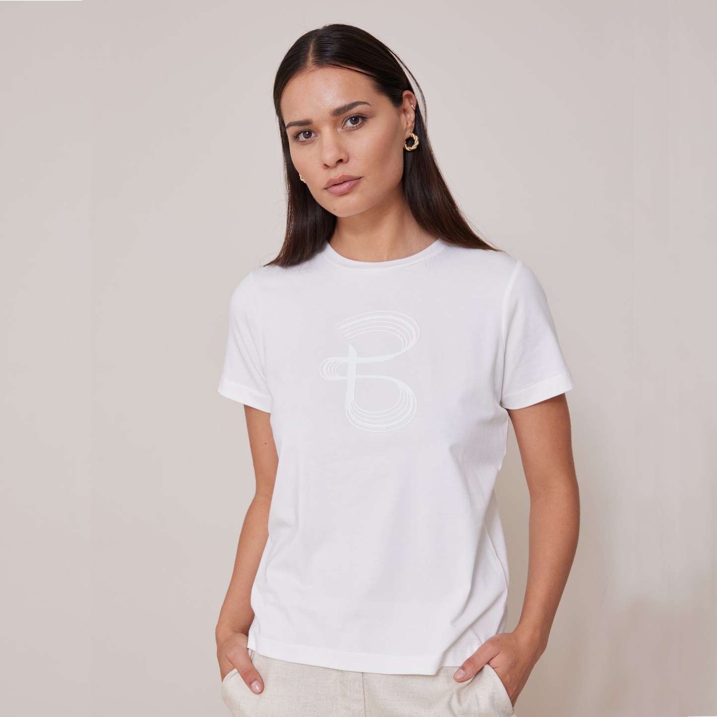 Bruuns Bazaar Alnus Ruba T-shirt, White