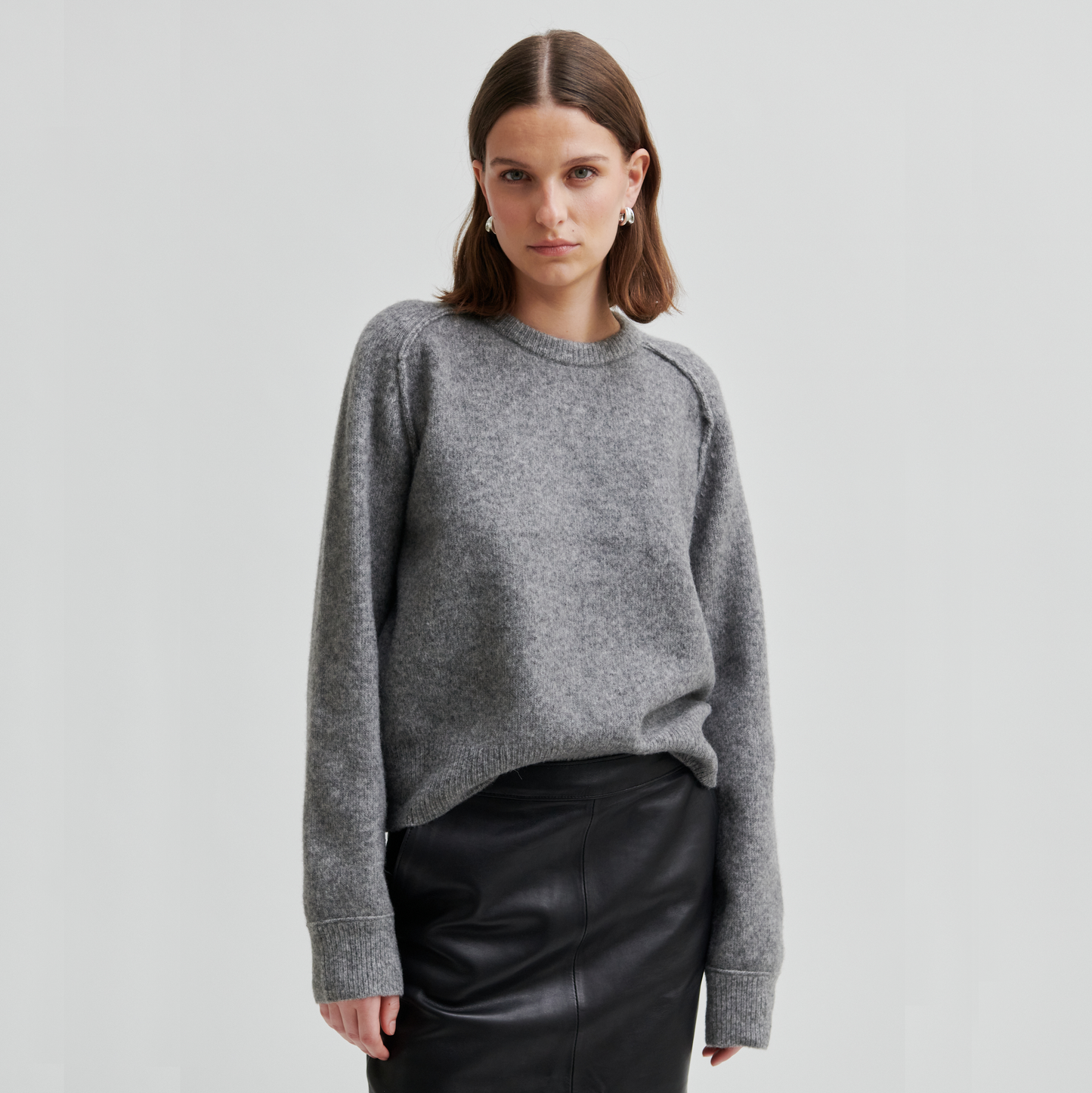 Second Female Banja Knit, Mid Grey Melange