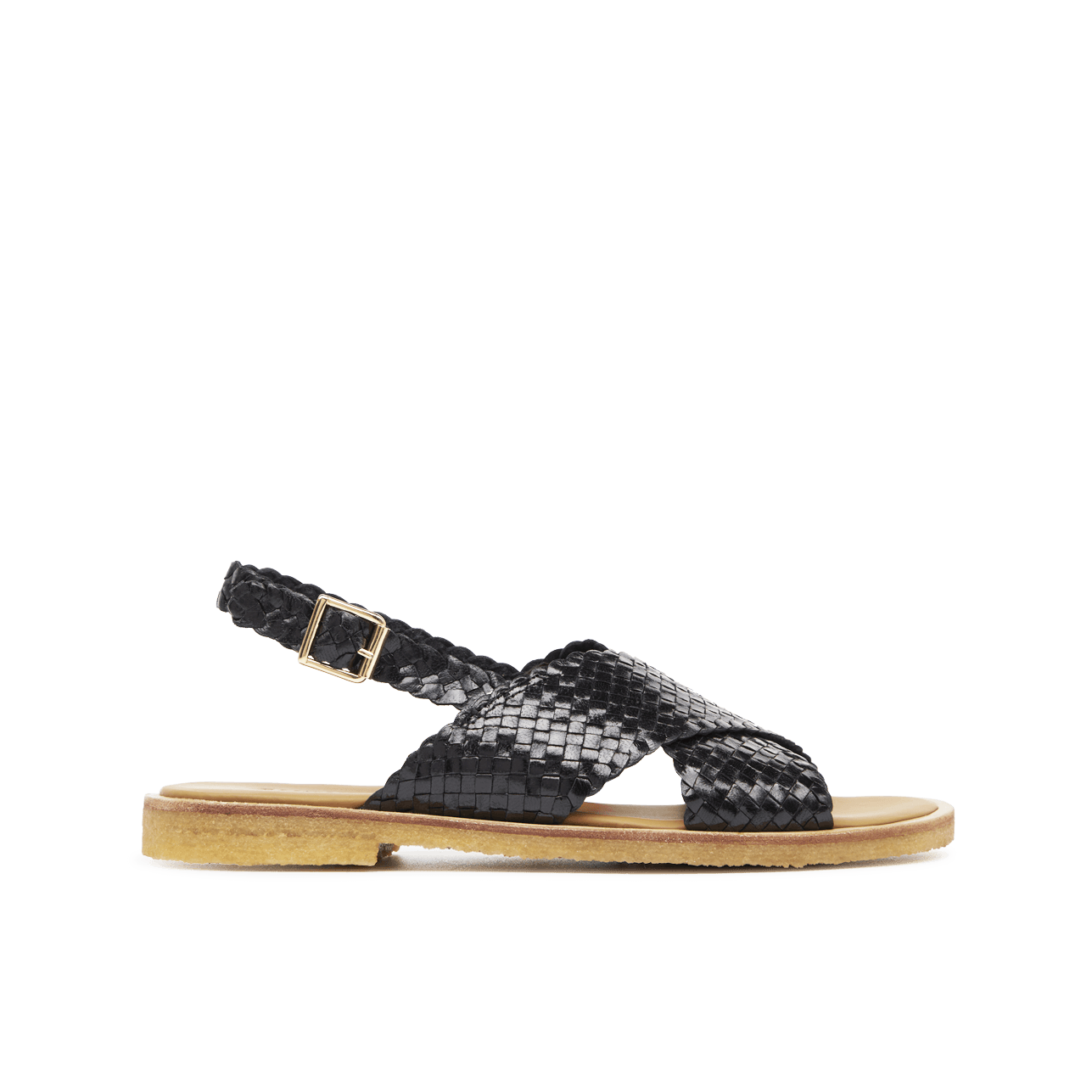 Angulus Håndflettet krydssandal 5637-105, Black