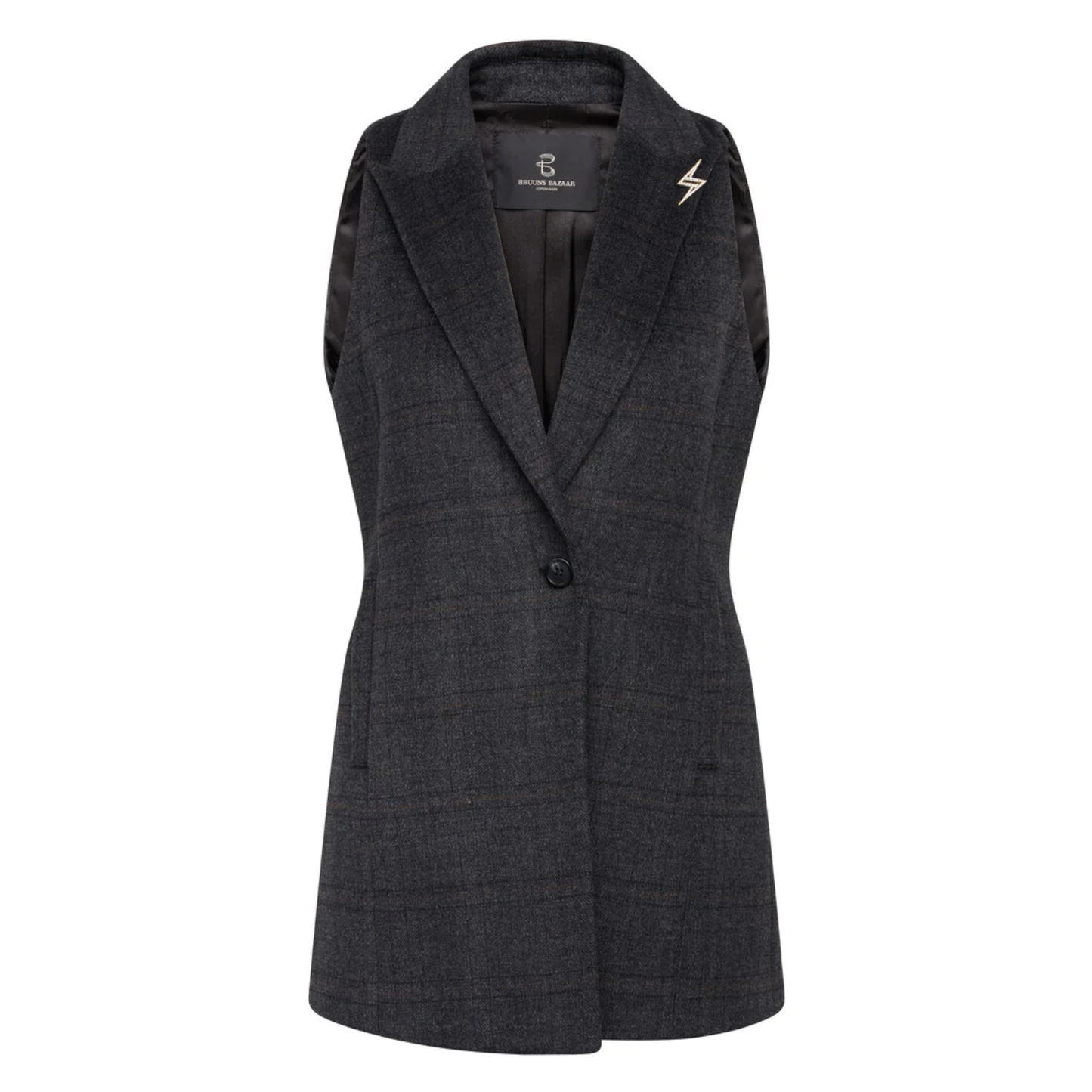 Bruuns Bazaar Lianna waistcoat - Grey Check