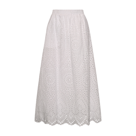 Tiffany Dalia Long Skirt, White