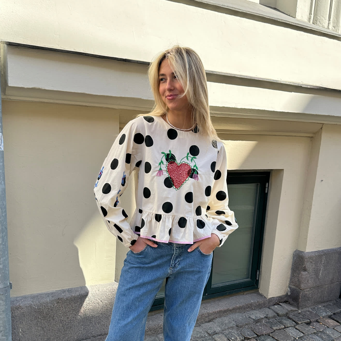 Sissel Edelbo Diana Top, Black Dot