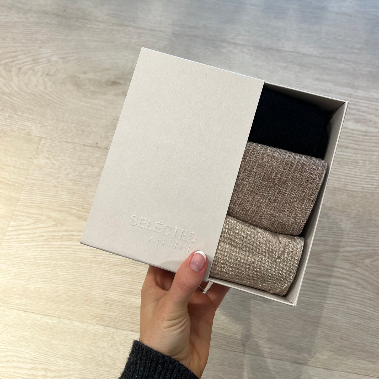 Selected Strømper Alberte 3-Packs Giftbox