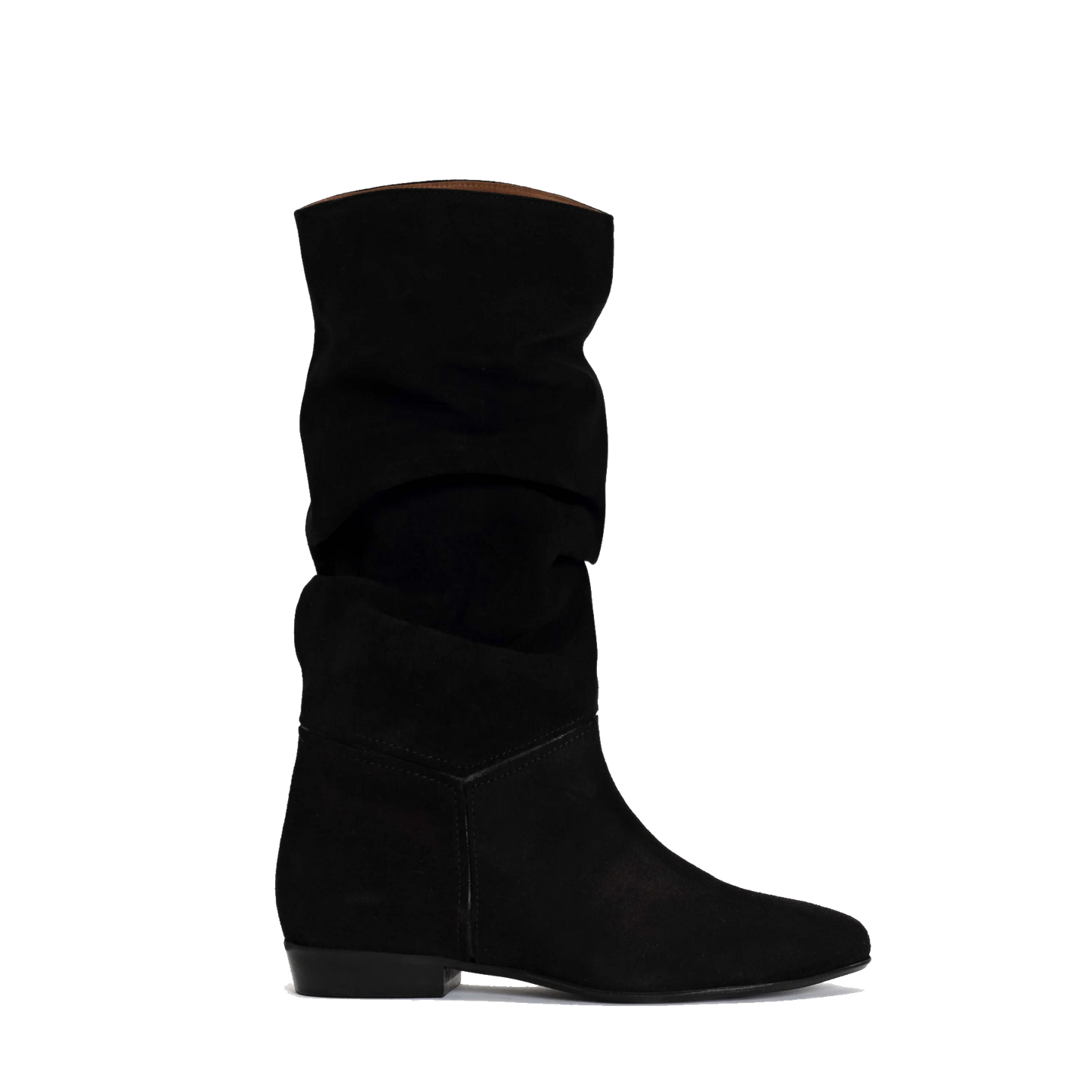 Anonymous Jasmina 20 Calf Suede & Sleek Leather, Black