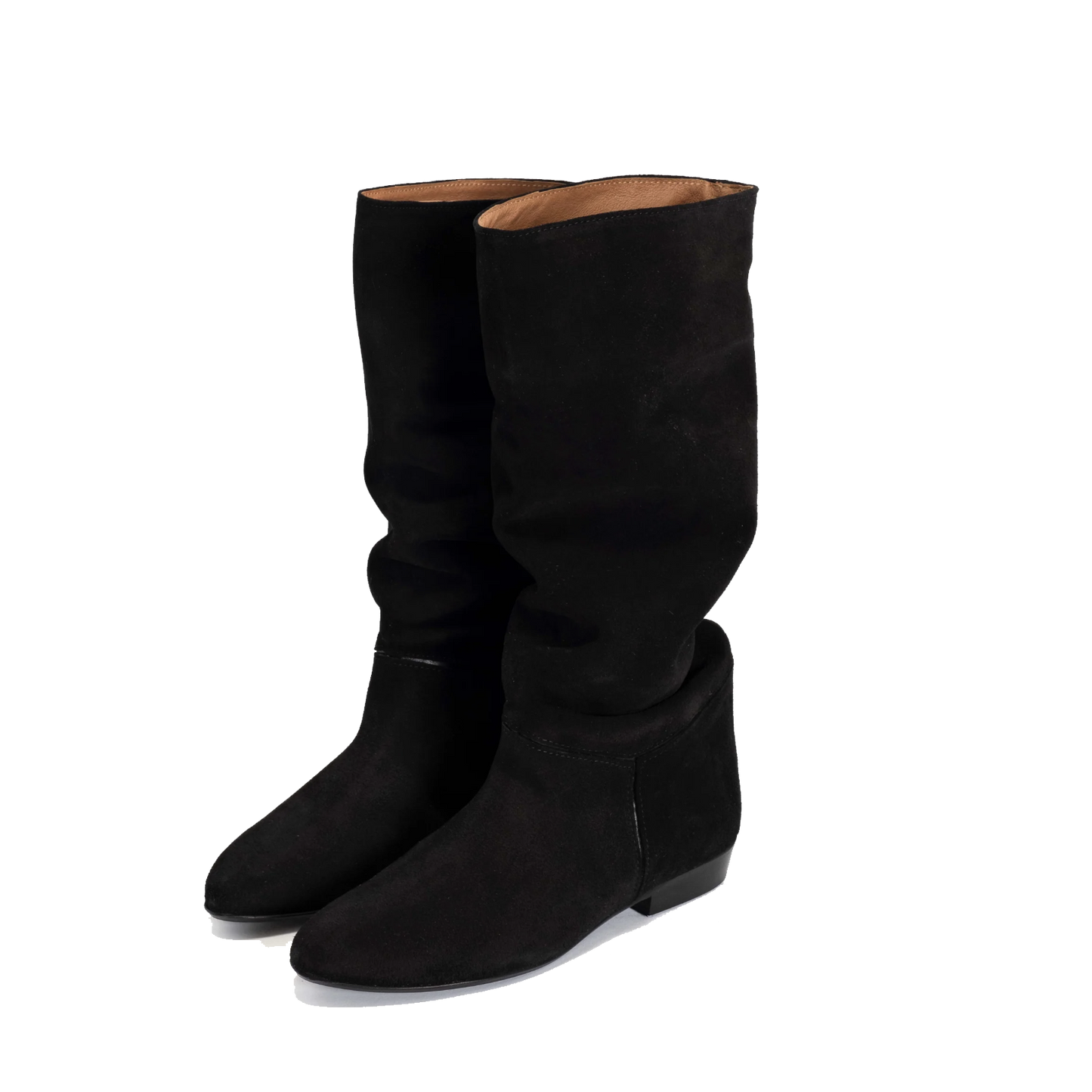 Anonymous Jasmina 20 Calf Suede & Sleek Leather, Black