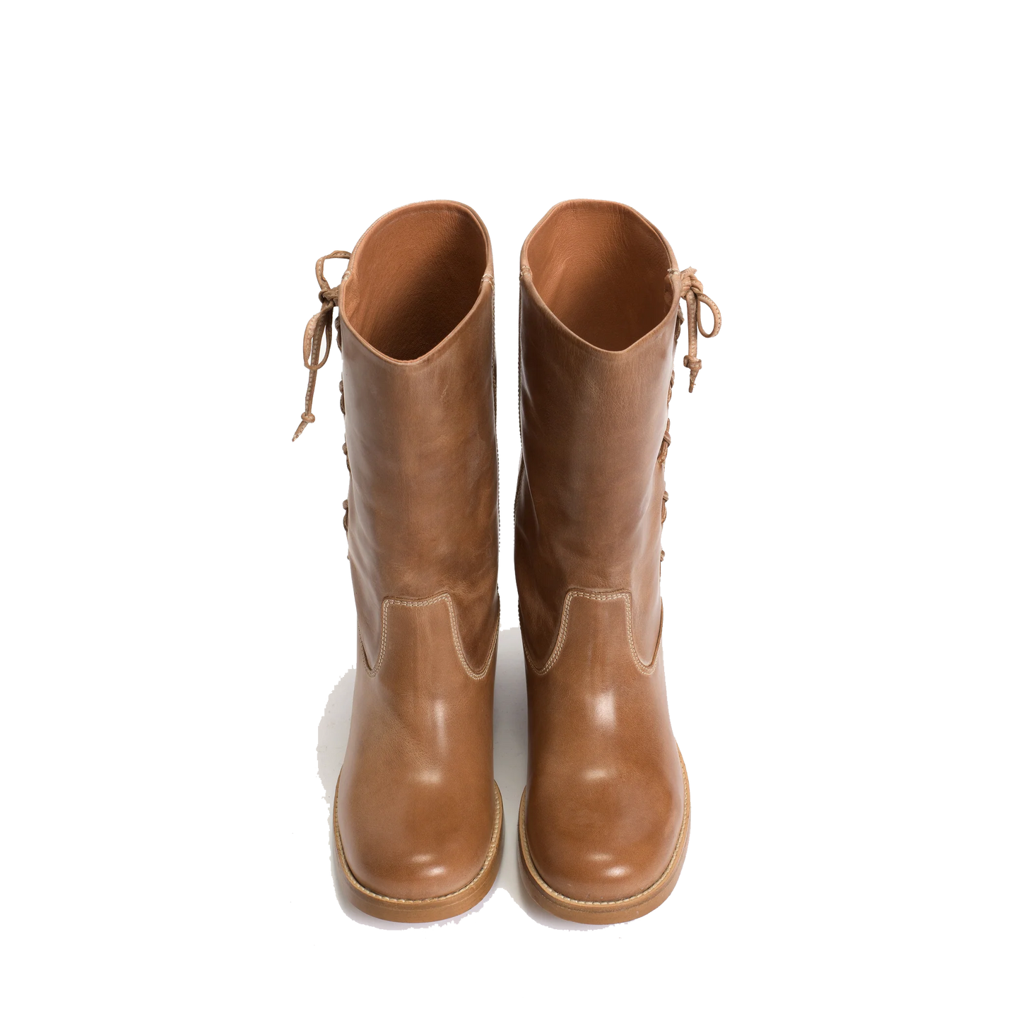 Dico Julia Gaucho Boot With Laces, Dark Tan