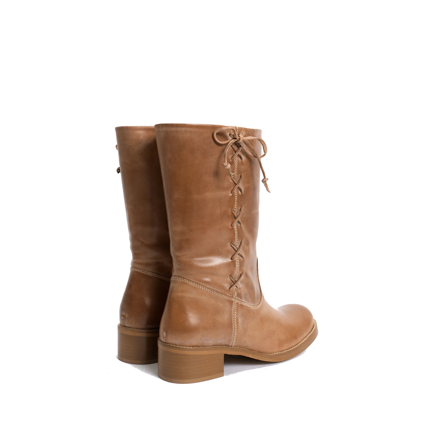 Dico Julia Gaucho Boot With Laces, Dark Tan