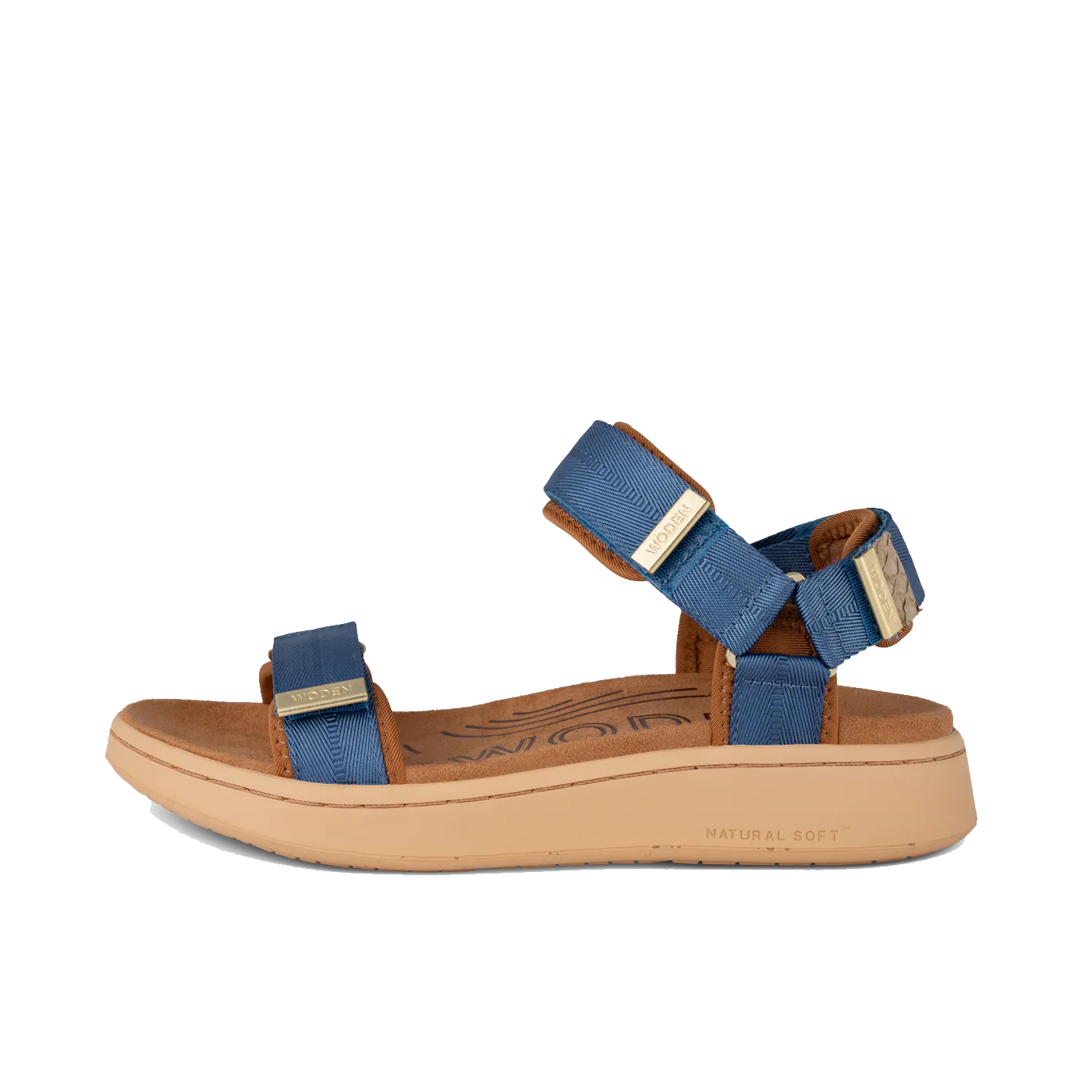 Woden Line Sandal, Old Denim