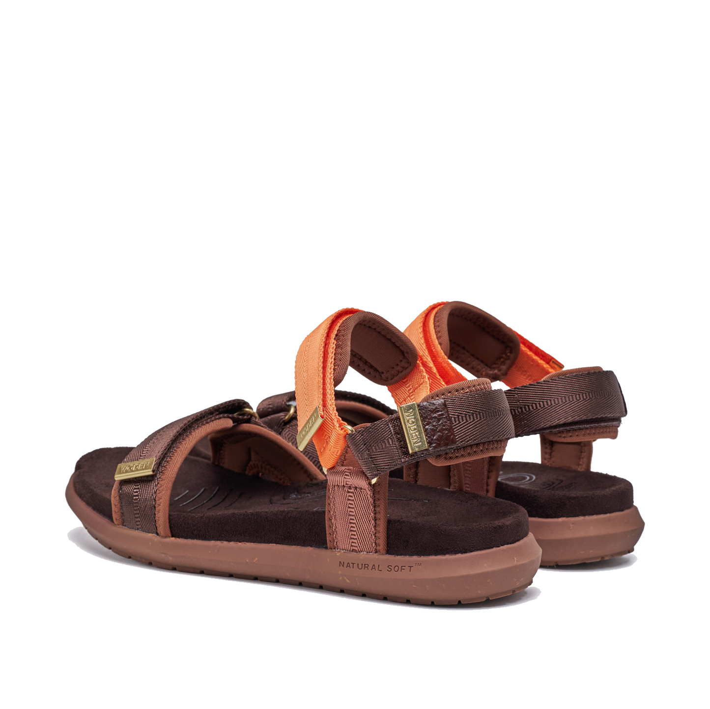 Woden Sandal Line Lite, Chocolate Multi