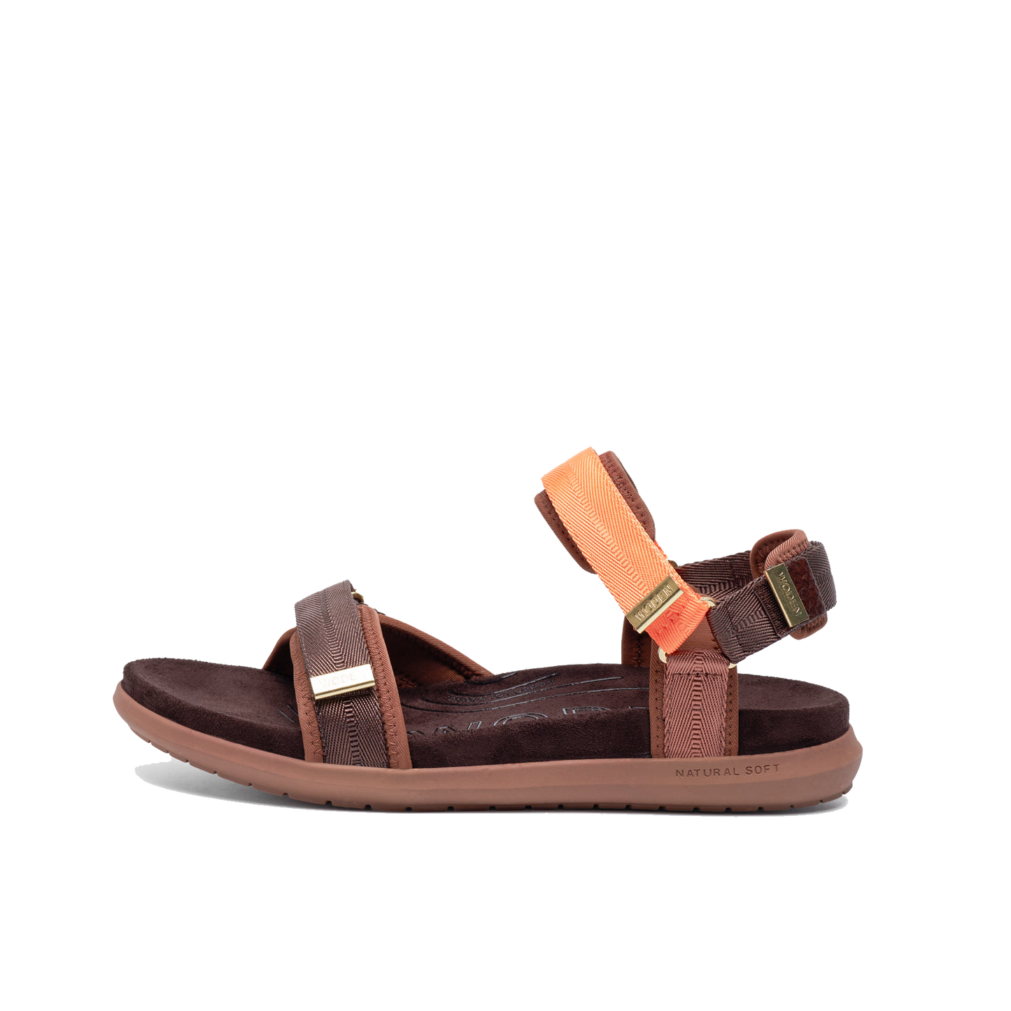 Woden Sandal Line Lite, Chocolate Multi