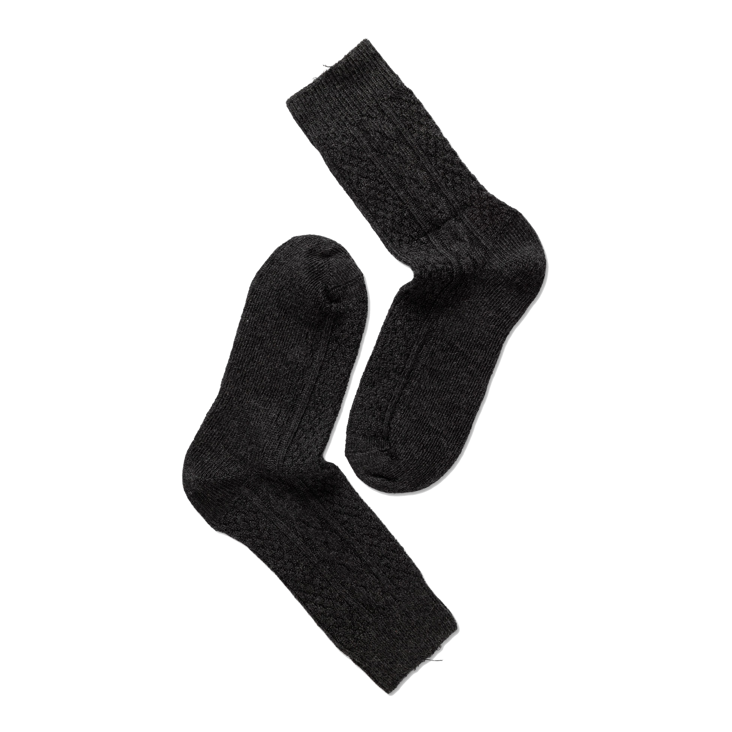 Note woman wool cable, Antracite