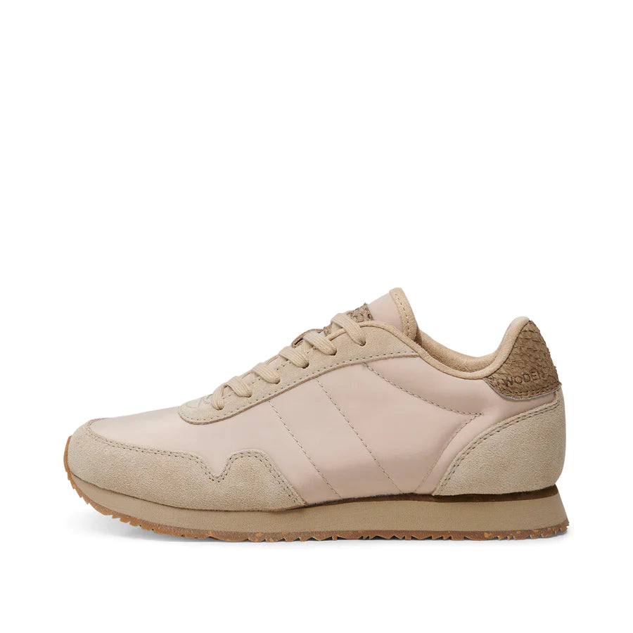 Woden Nora III Leather sneakers, Coffee Cream