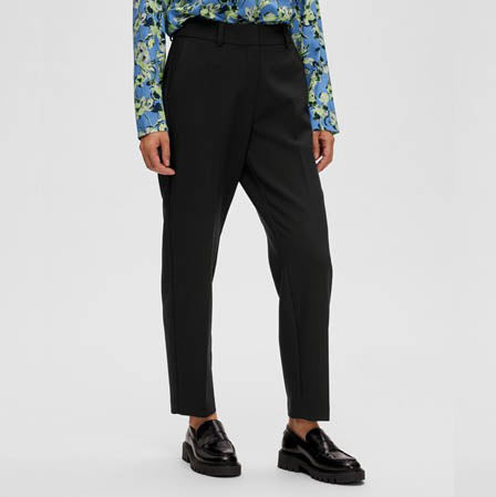 Selected Rita MW Cropped Pant Sort