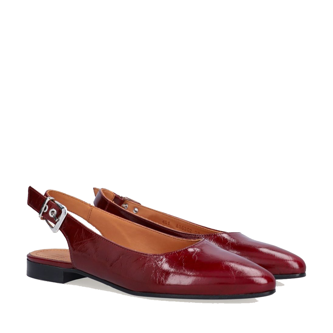Billi Bi A16302 Slingback ballerina med spids tå, Rubino