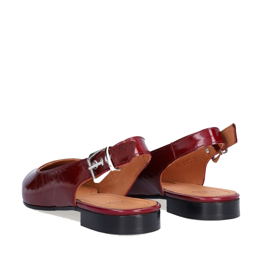 Billi Bi A16302 Slingback ballerina med spids tå, Rubino