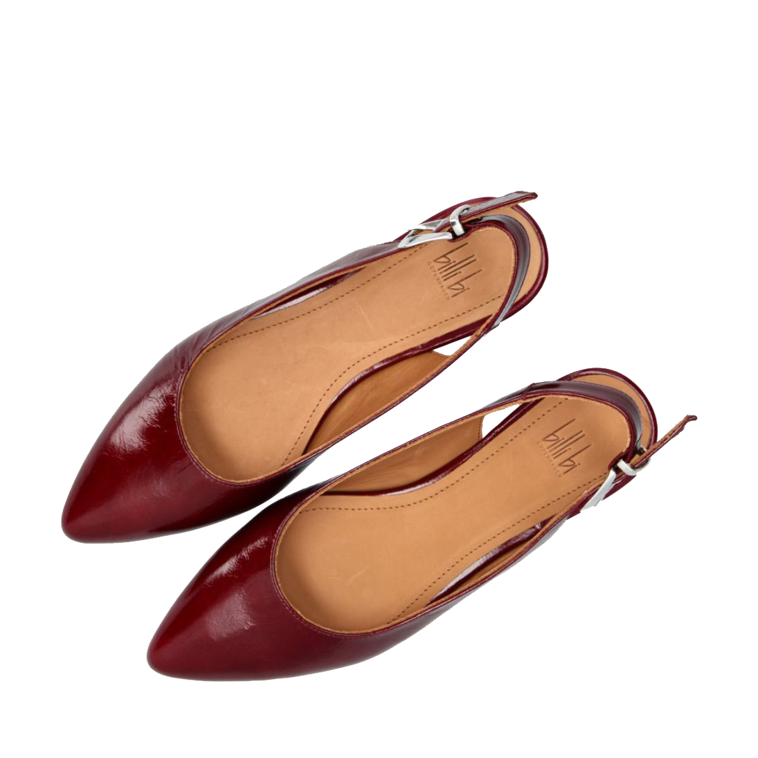 Billi Bi A16302 Slingback ballerina med spids tå, Rubino