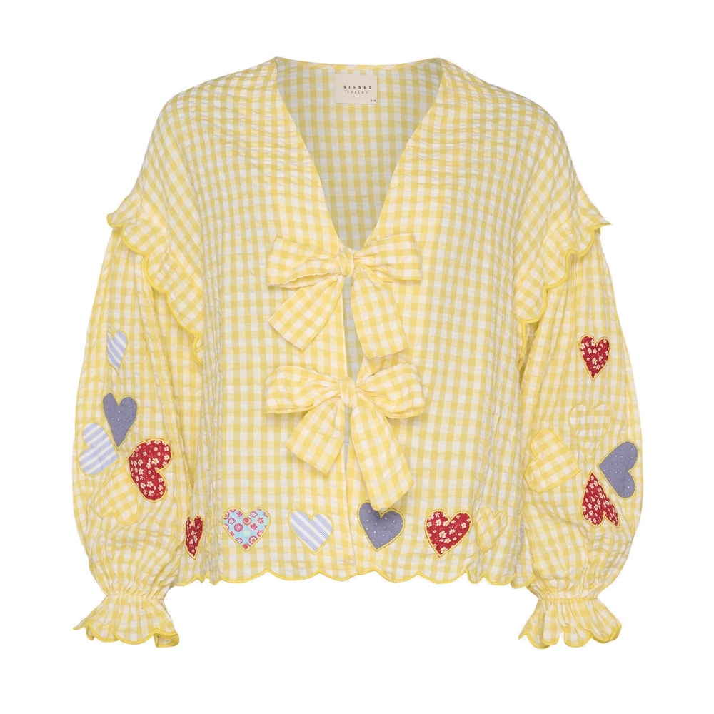 Sissel Edelbo Kamal top, Yellow Checks