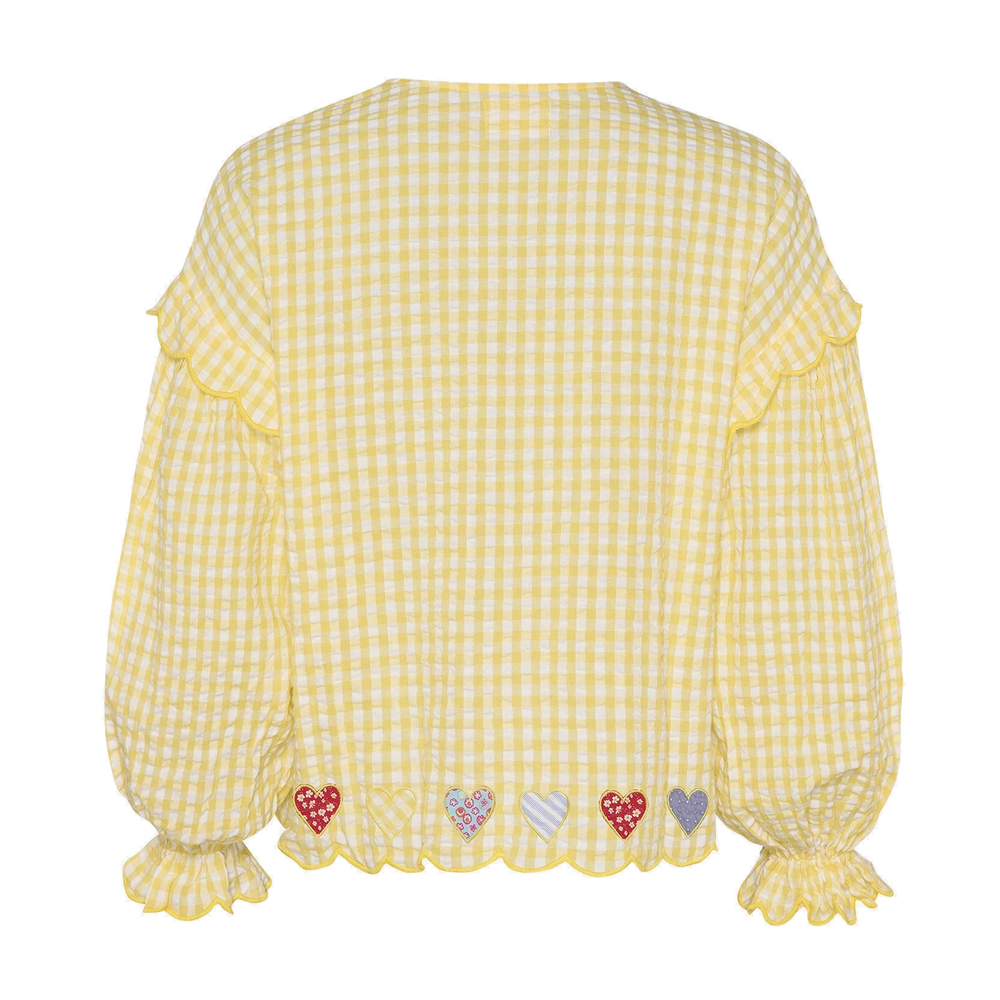 Sissel Edelbo Kamal top, Yellow Checks