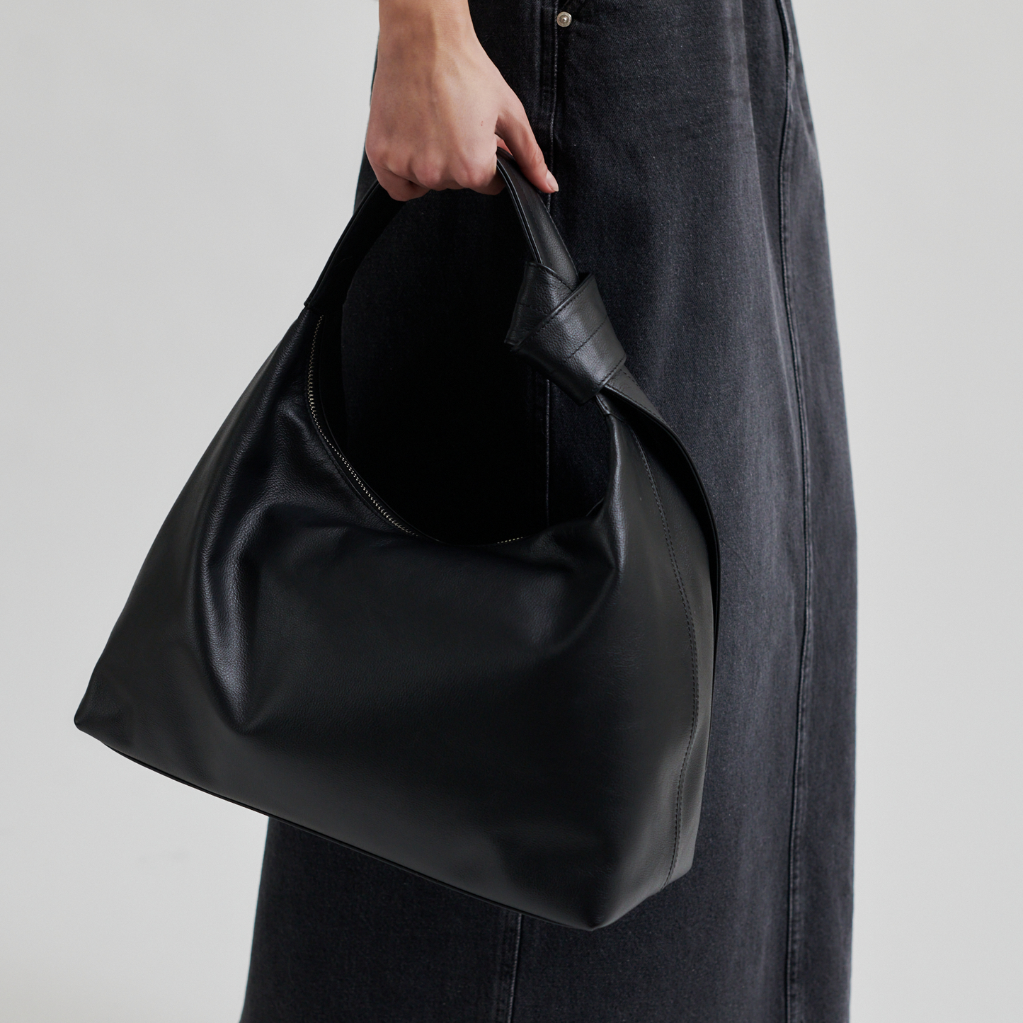 Second Female Soba Leather Bag, Black