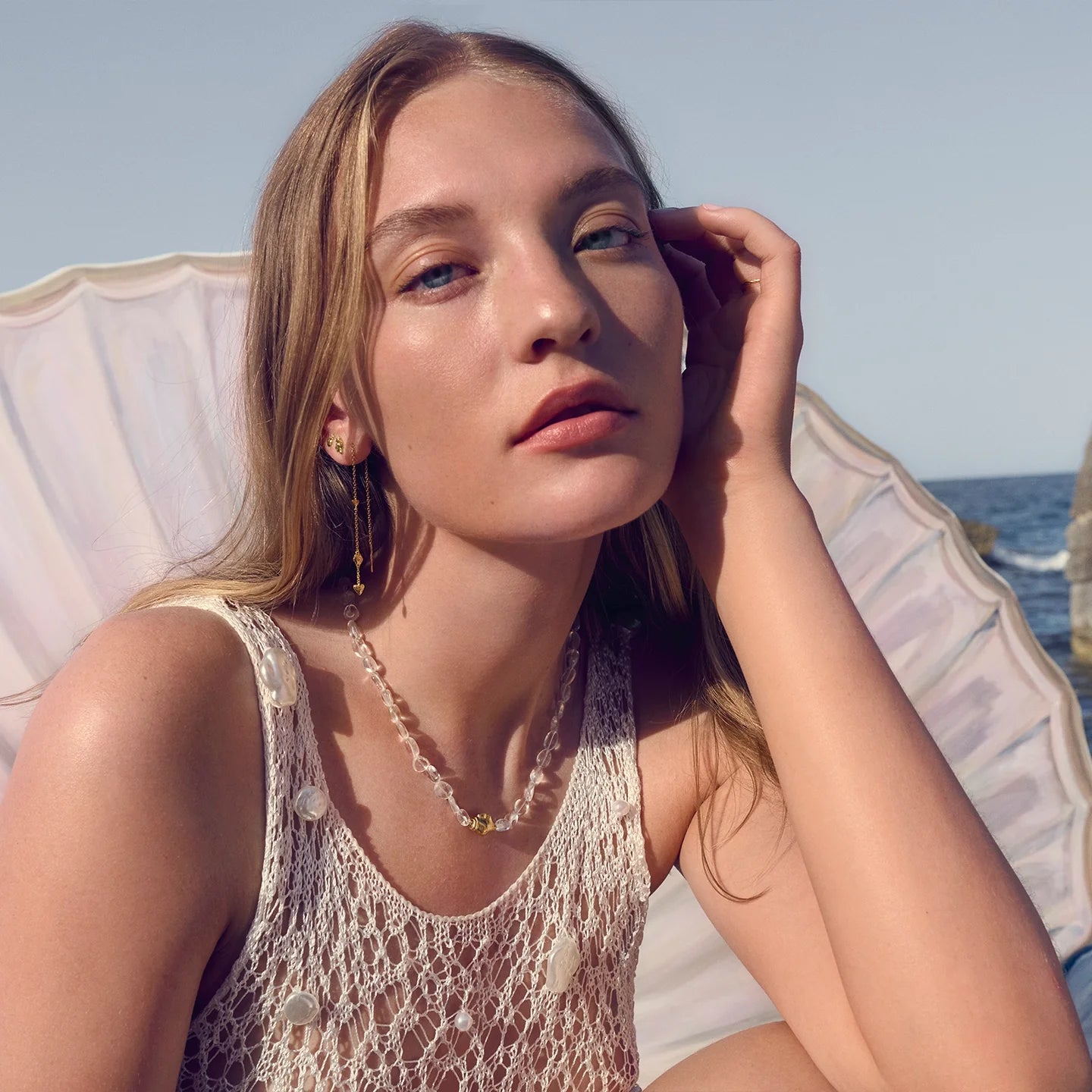 Maanesten 2665A Bonadea Halskæde, Forgyldt