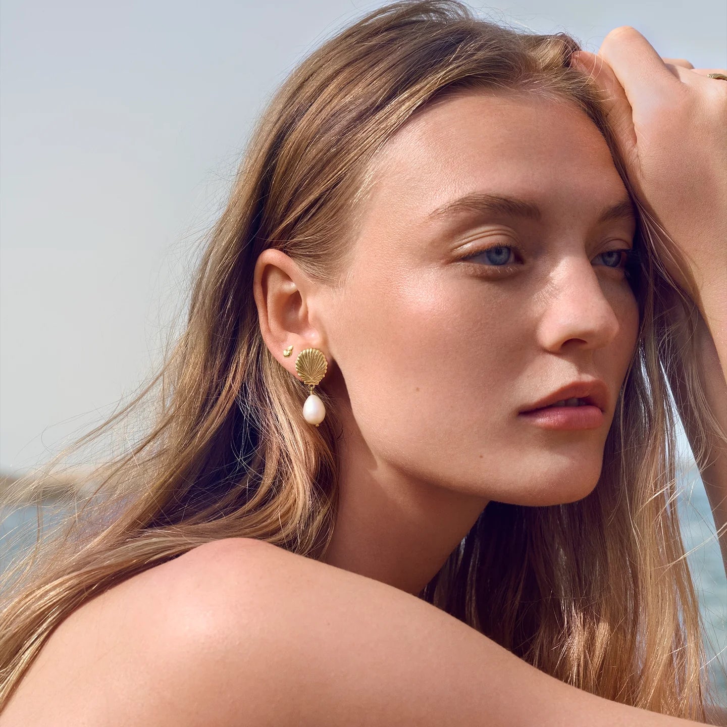 Maanesten 9995A, Venus Earrings, Forgyldt