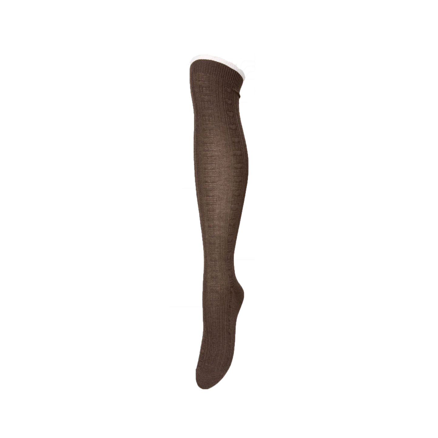 Beck Söndergaard Scallop Knee Sock, Brown Melange