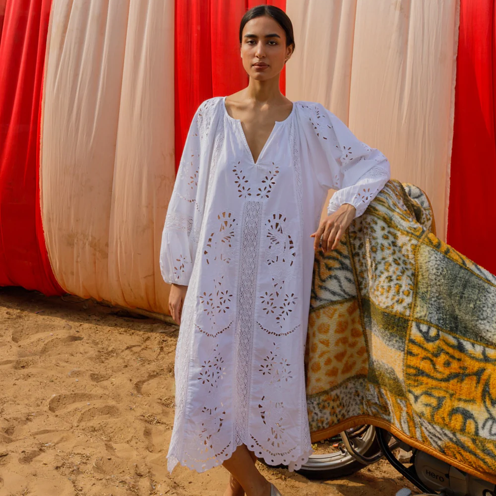 Sissel Edelbo Mila Dress, Ecru