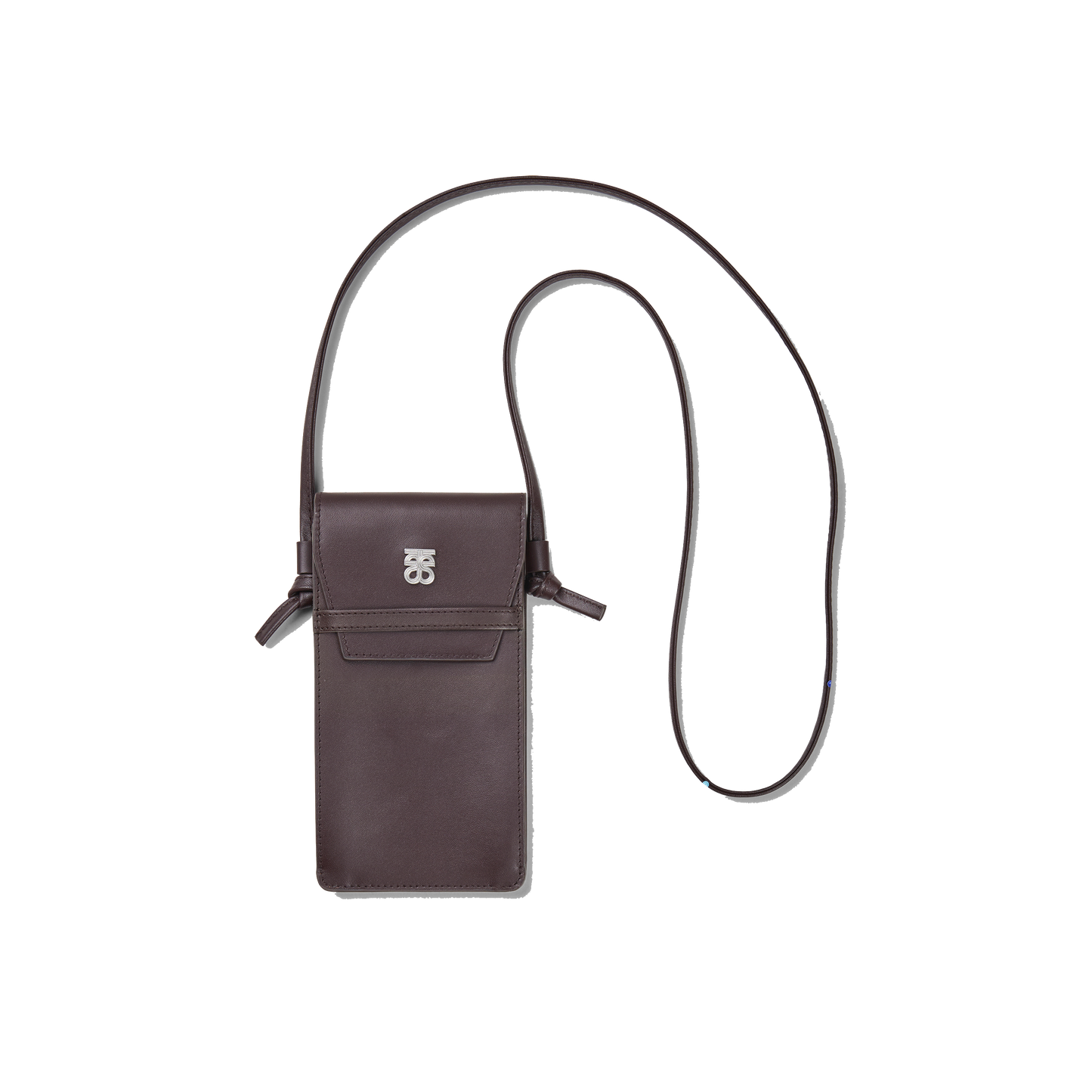 Second Female Verla Leather Phone Bag, Chocolate Plum