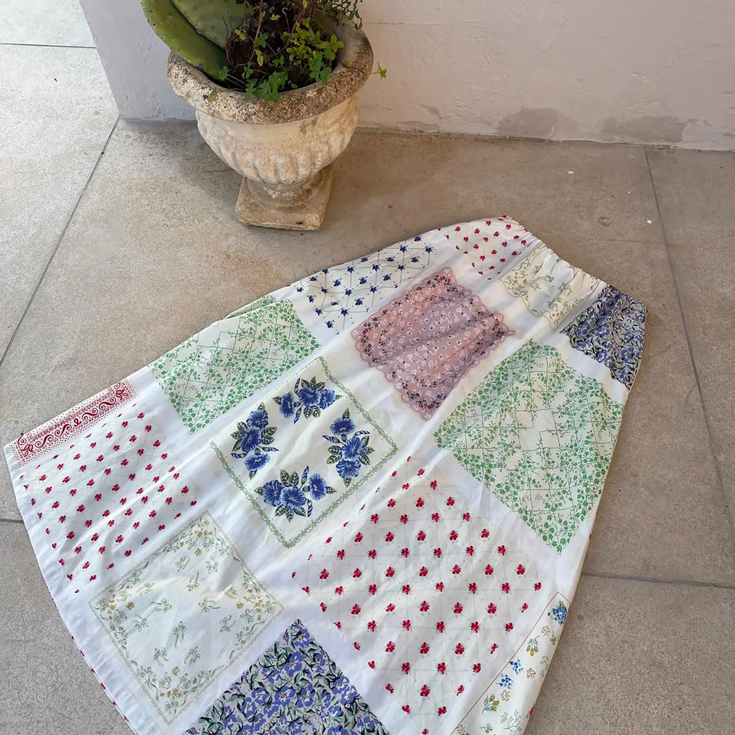 Sissel Edelbo Vinca Skirt, Vintage Napkins