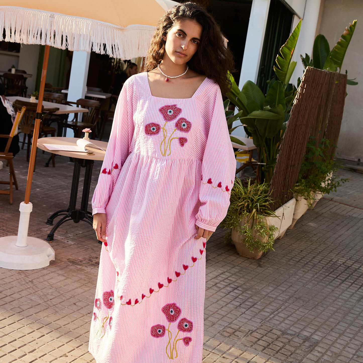 Sissel Edelbo Wenke Dress, Pink Stripes