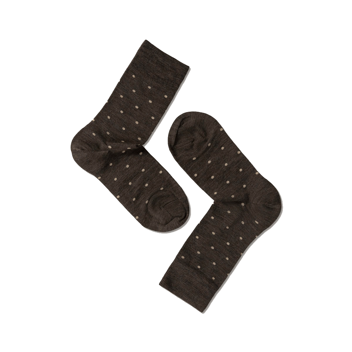 Note woman fine wool dots, Brown