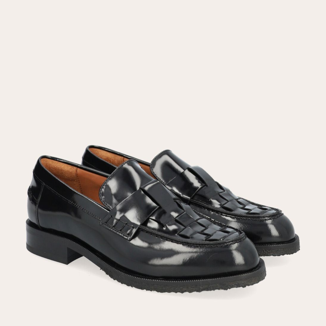Billi Bi A4014 Håndlavet loafer, udført i sort polido