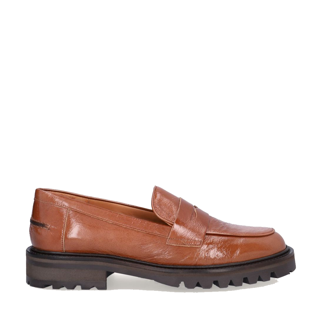 Billi Bi A7415 Håndlavet cognacfarvet loafer i lakeret skind