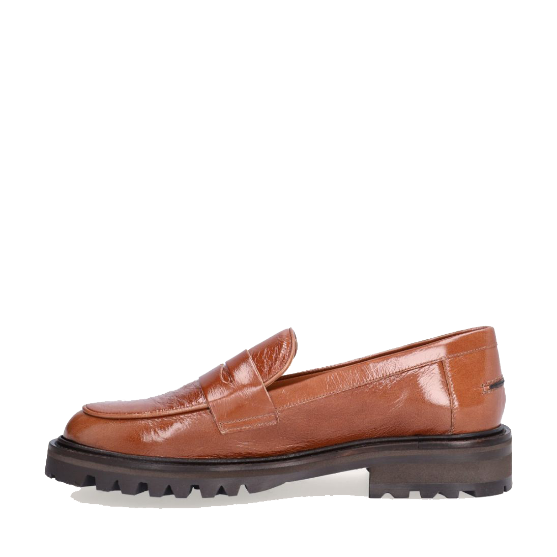 Billi Bi A7415 Håndlavet cognacfarvet loafer i lakeret skind
