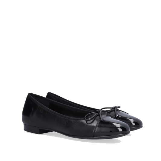 Billi Bi A8041 Håndlavet sort ballerina, Black patent/Black nappa