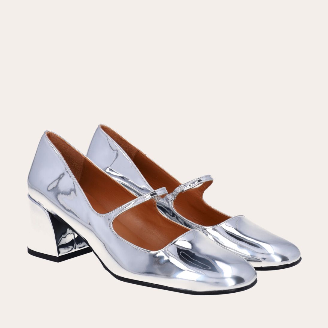 Billi Bi A5561 Håndlavet pump, Silver