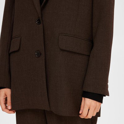 Selected Rita relaxed blazer, Java Melange
