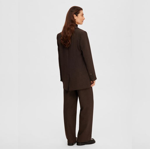 Selected Rita relaxed blazer, Java Melange