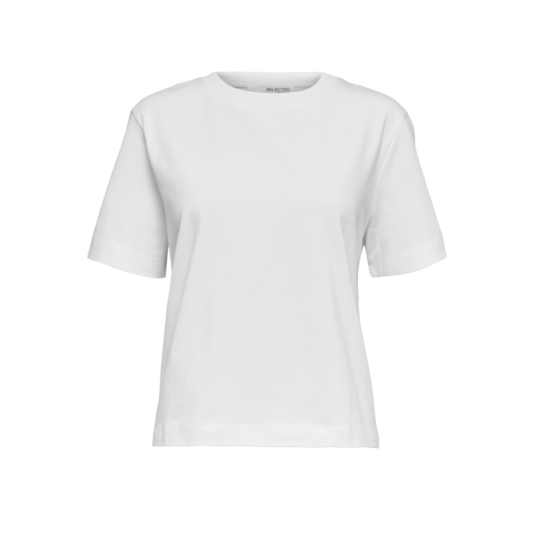 Selected T-shirt Boxy, White