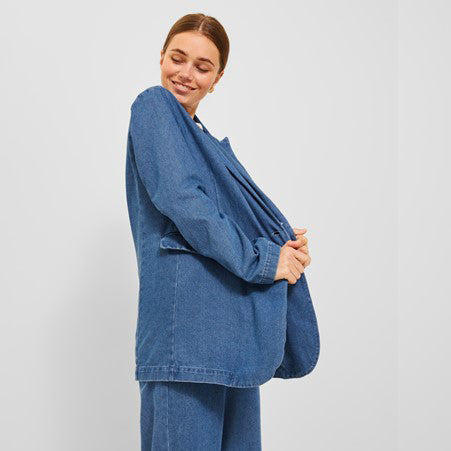 JJXX Mary Denim Blazer, Medium Blue Denim