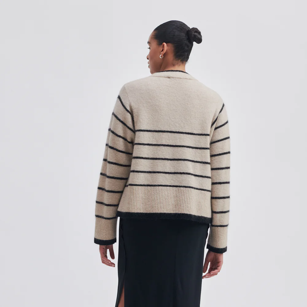 Second Female Laila Knit O-Neck, Oxford Tan