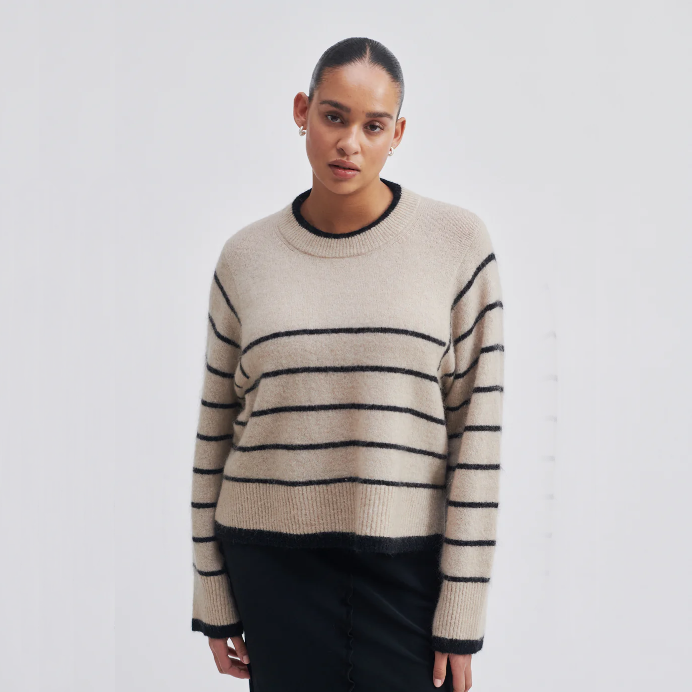 Second Female Laila Knit O-Neck, Oxford Tan